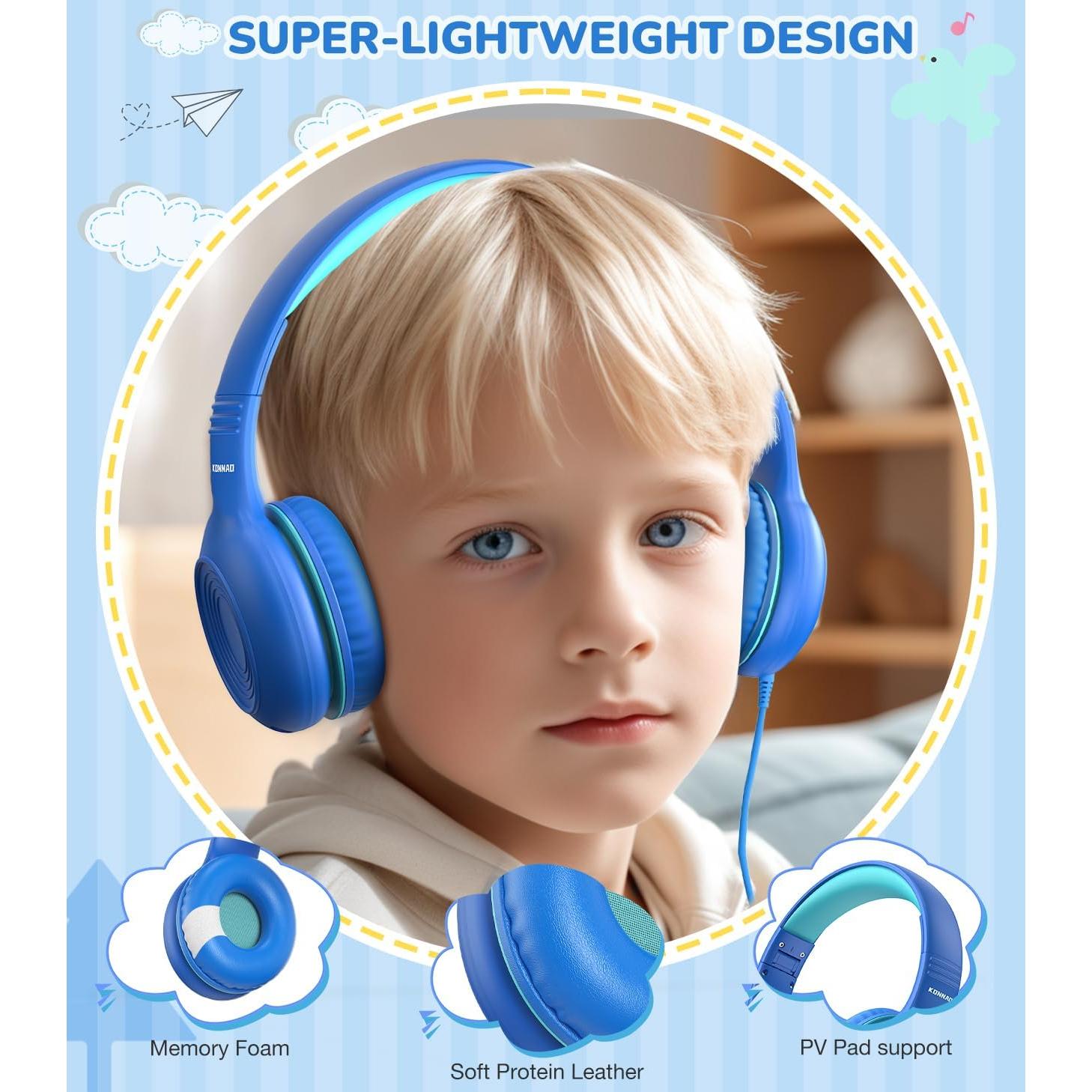 Auriculares USB Tipo C KONNAO para Niños con Micrófono 85dB