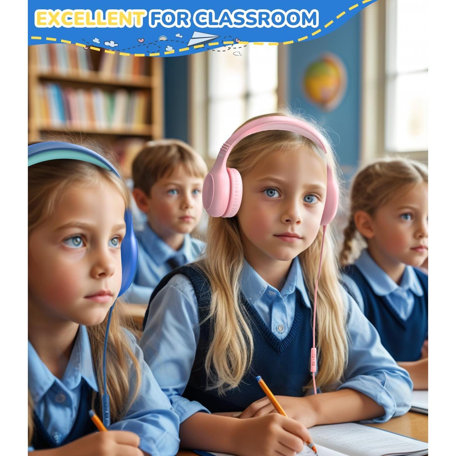 Auriculares USB Tipo C KONNAO para Niños con Micrófono 85dB