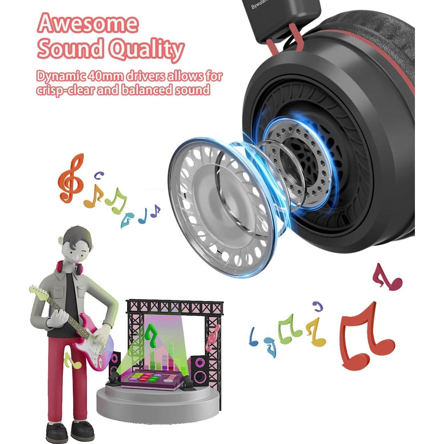 Auriculares para Niños Bywulanda USB Tipo C con Micrófono 85/94dB