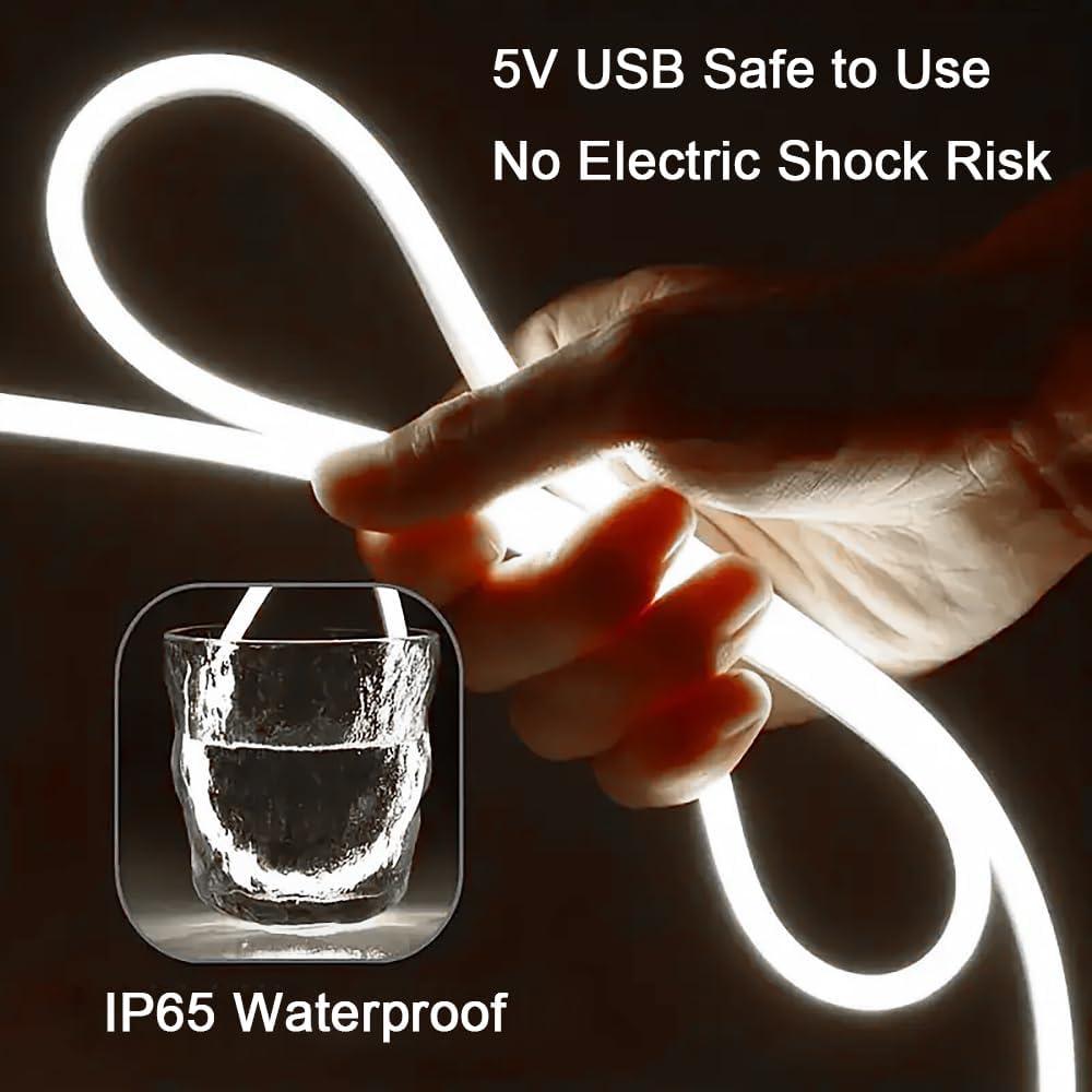 Luces de Cuerda LED Neón 1m XZKJ Blancas Dimmables USB