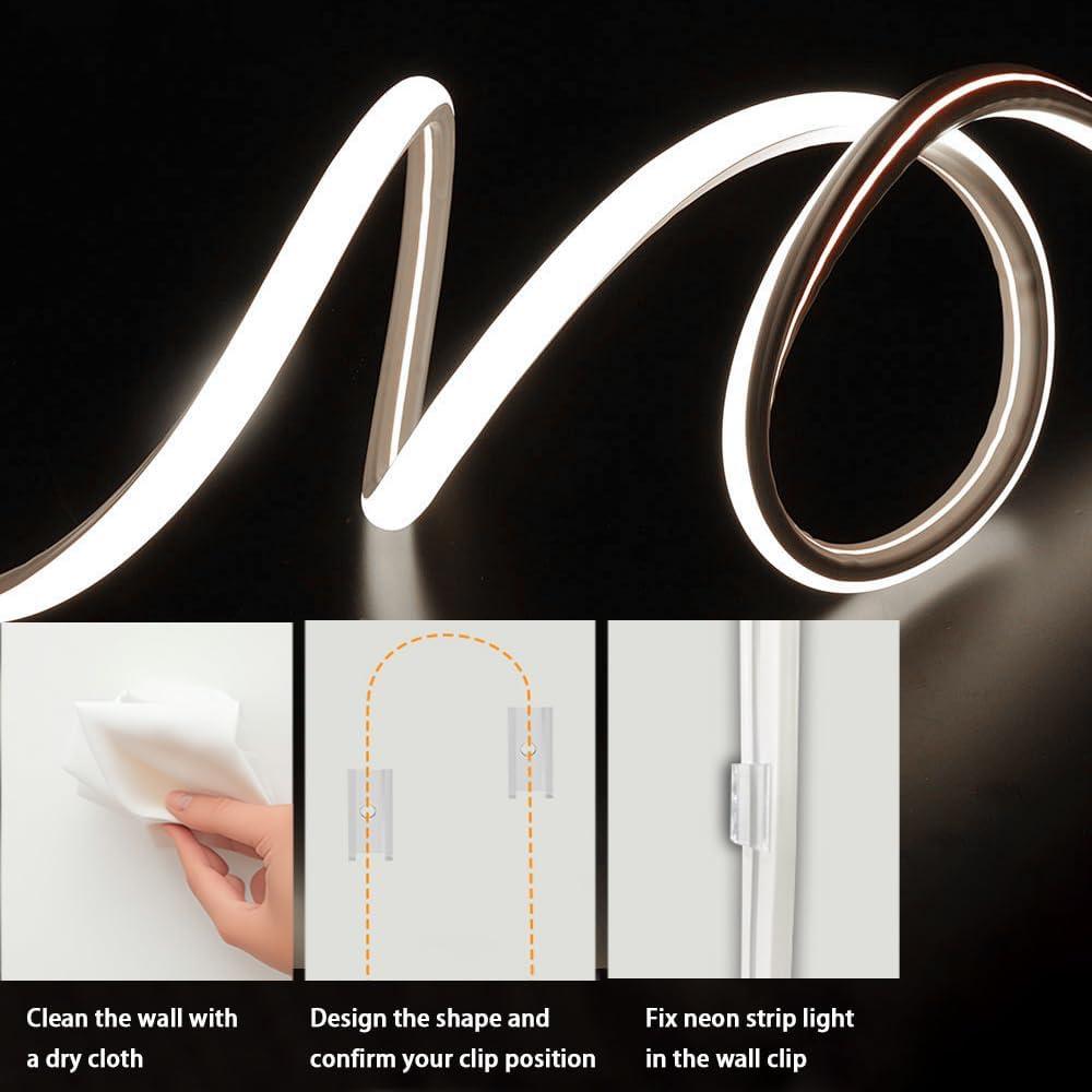 Luces de Cuerda LED Neón 1m XZKJ Blancas Dimmables USB