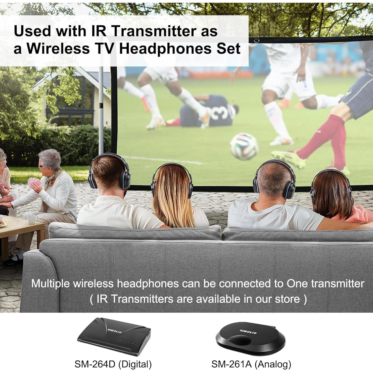 Transmisor IR Doble Canal SIMOLIO + Auriculares Inalámbricos