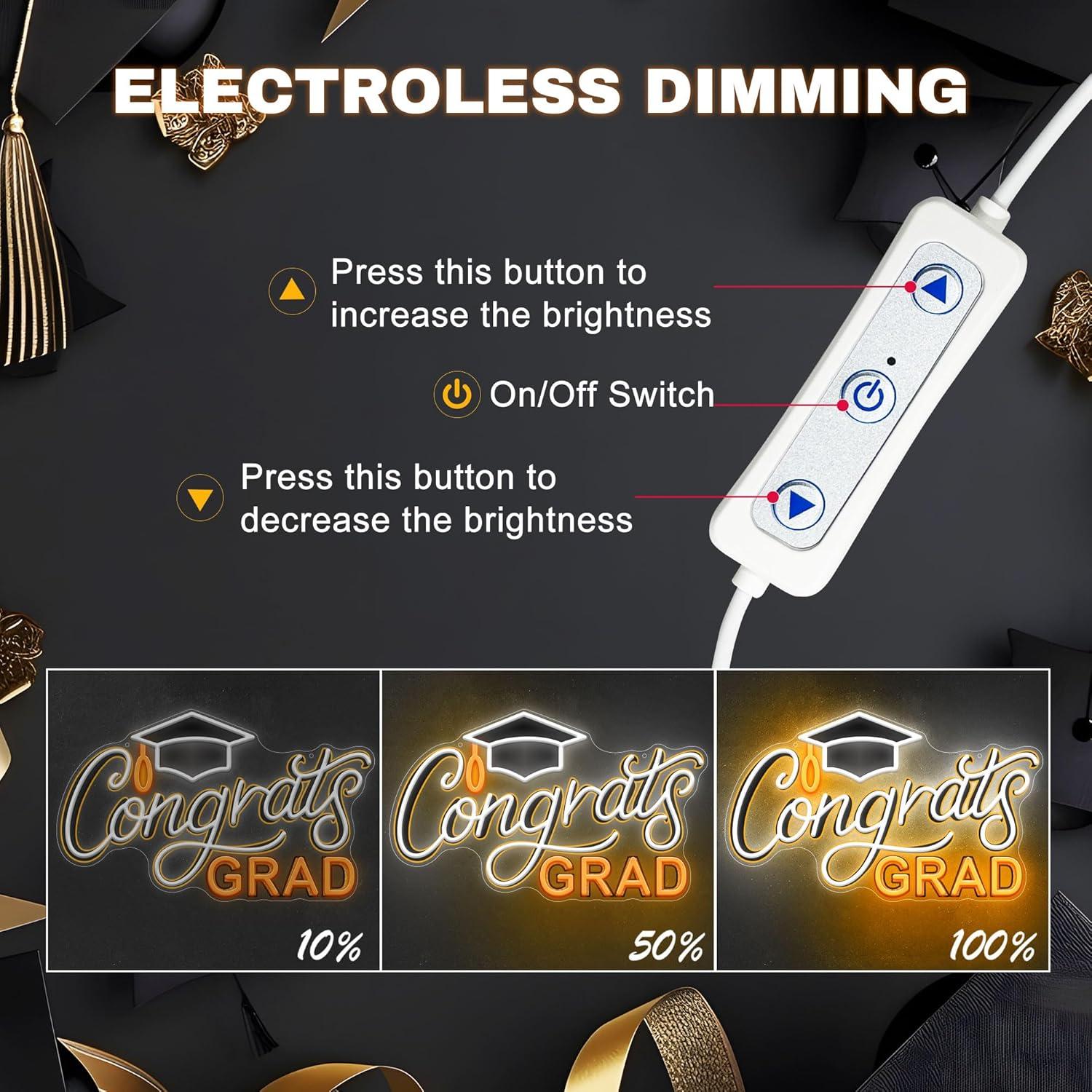 SELICOR Señal de Neón LED Graduación 38.1x20.3 cm Ajustable