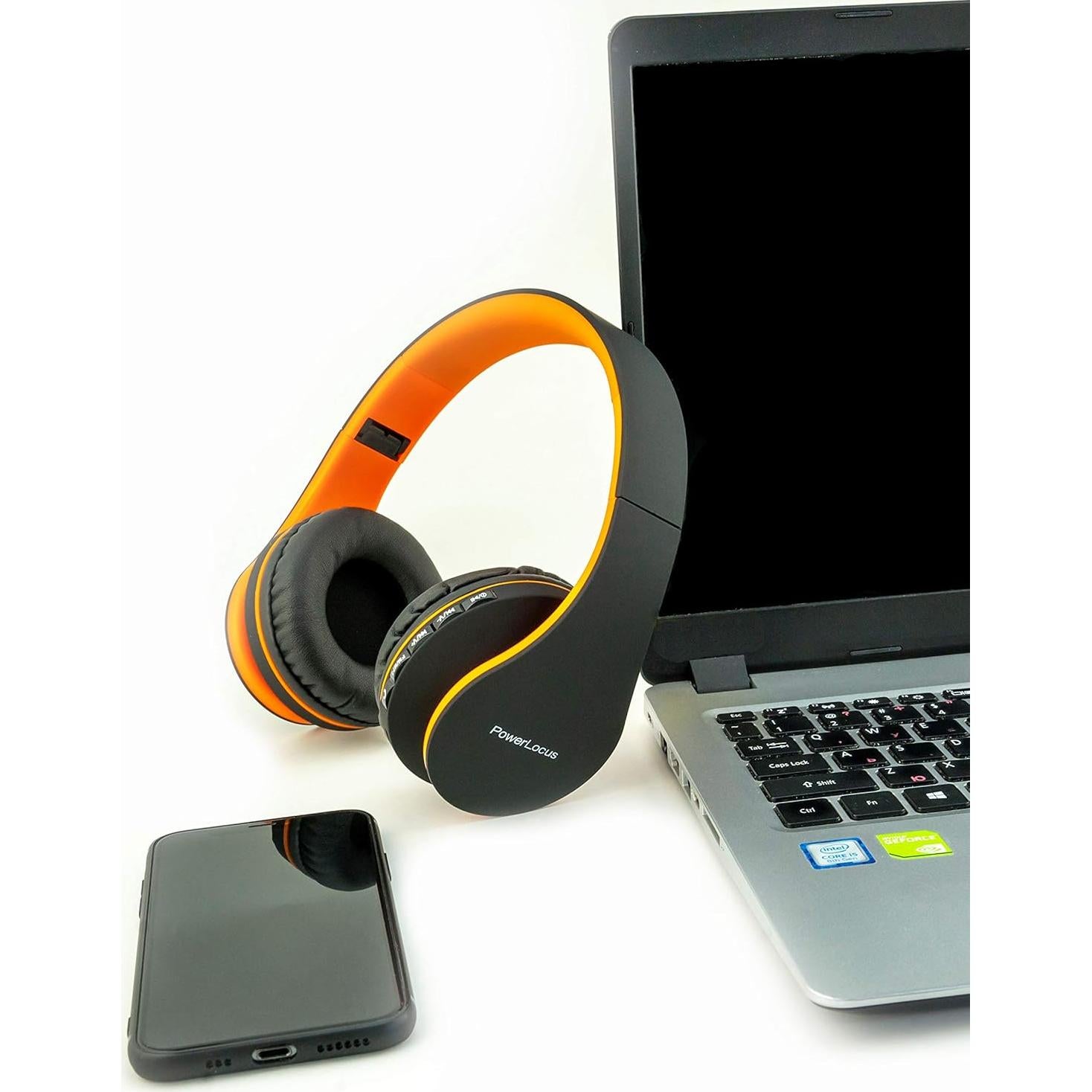 Auriculares Bluetooth PowerLocus Rosa Oro Plegables con Micrófono