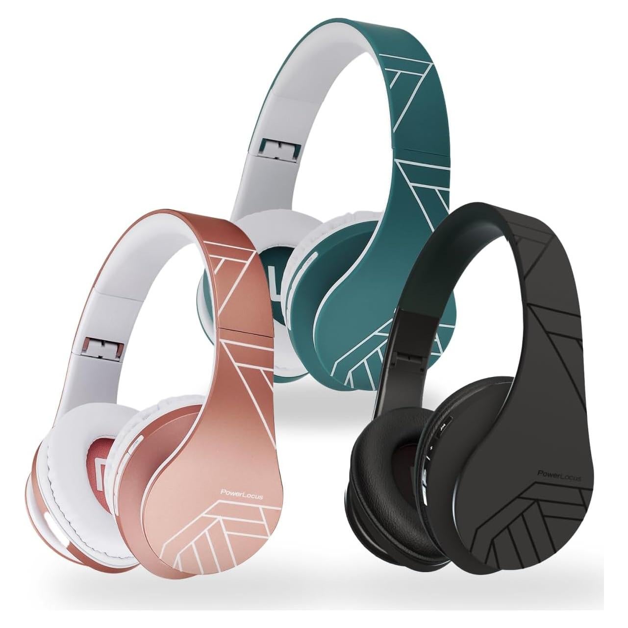 Auriculares Inalámbricos PowerLocus P2 - Rosa Oro y Azul/Negro