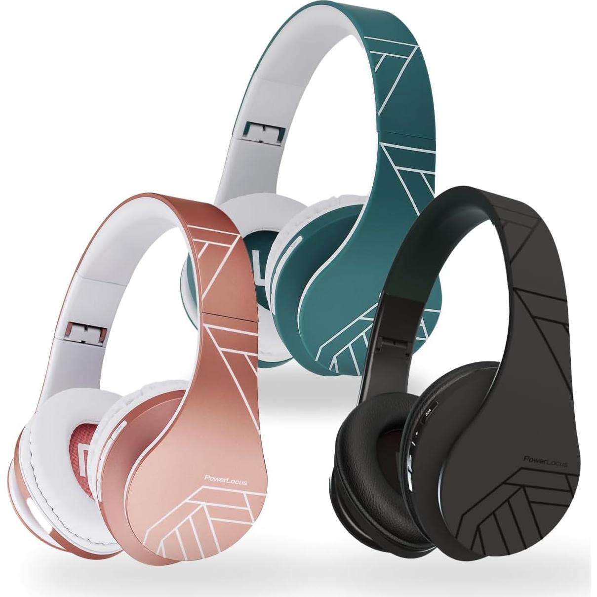 Auriculares Inalámbricos PowerLocus P2 - Rosa Oro y Azul/Negro