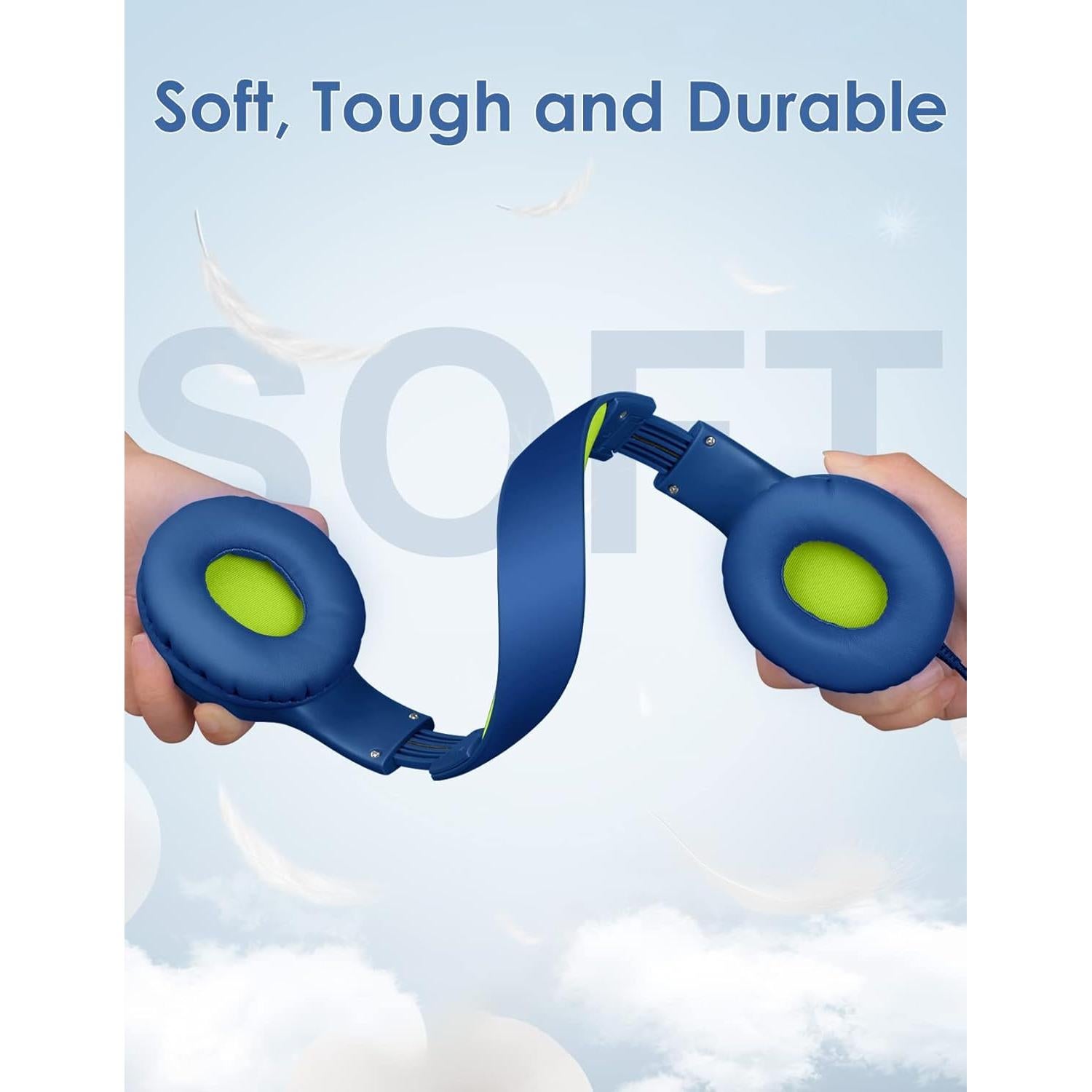 Auriculares Nabevi para Niños Verde Oscuro con Micrófono 85dB