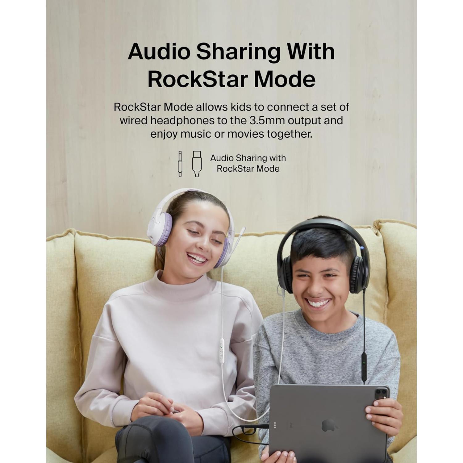 Auriculares con cable Belkin SoundForm Inspire para niños - Negro