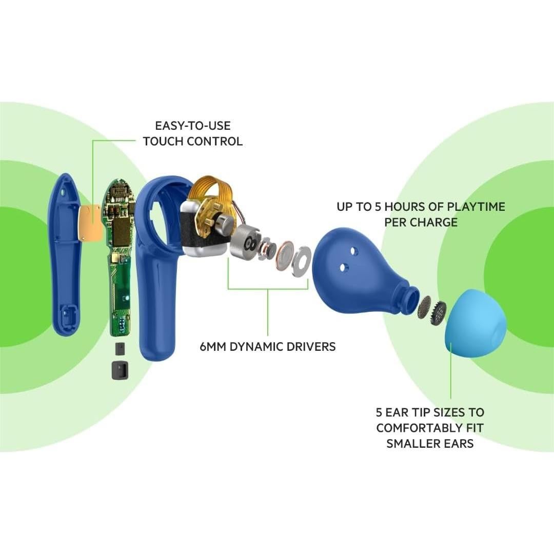 Auriculares Bluetooth Belkin SoundForm Nano Niños Azul 24H Batería