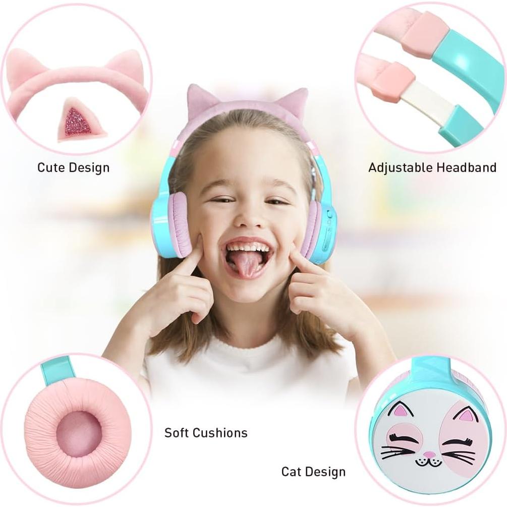 Auriculares Inalámbricos Bluetooth Niños SHIKE SBT186 Orejas de Gato