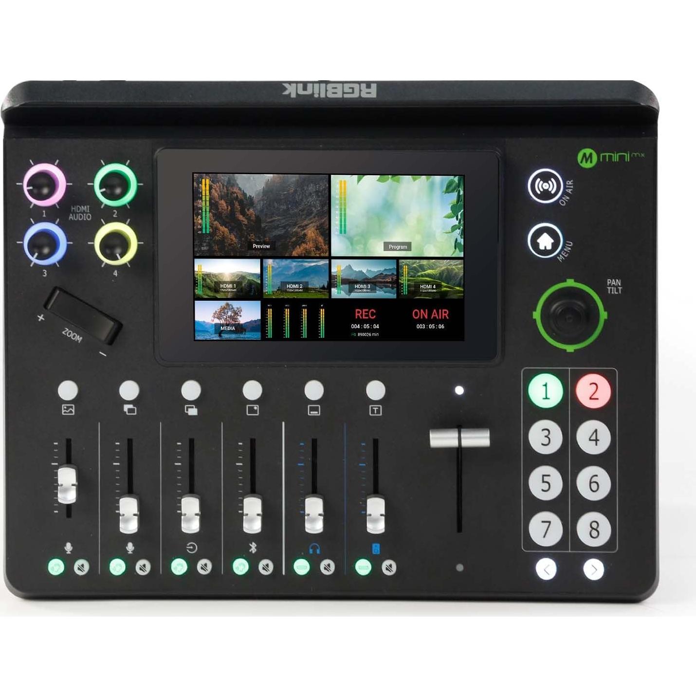 Mezclador de Video RGBlink Mini-MX 4K con Pantalla 14 cm