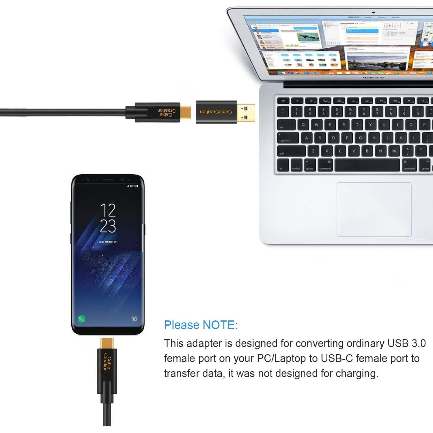 Adaptador USB C hembra a USB A macho CableCreation 5Gbps