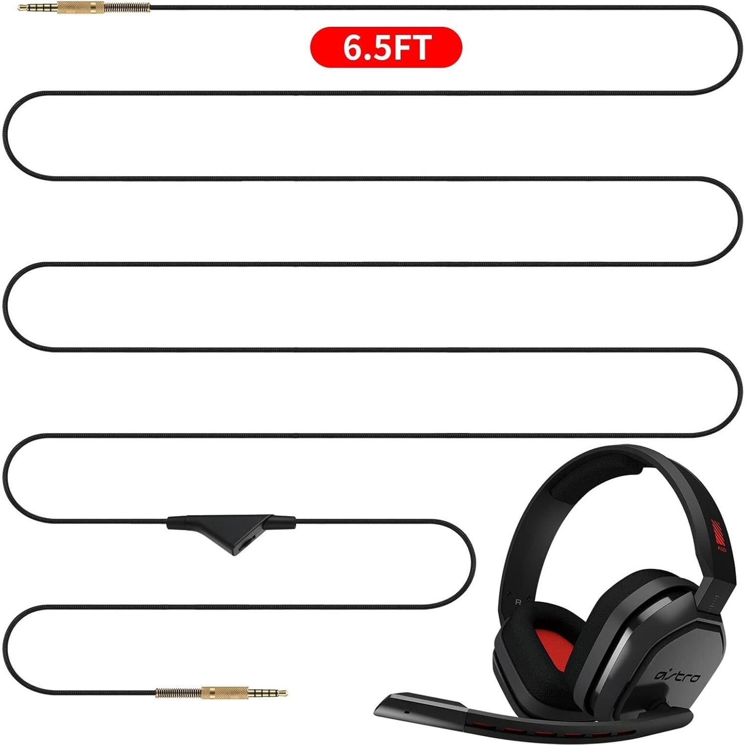 Cable de Reemplazo AUX EARLA TEC para Astro A10 A40 2M Control Volumen