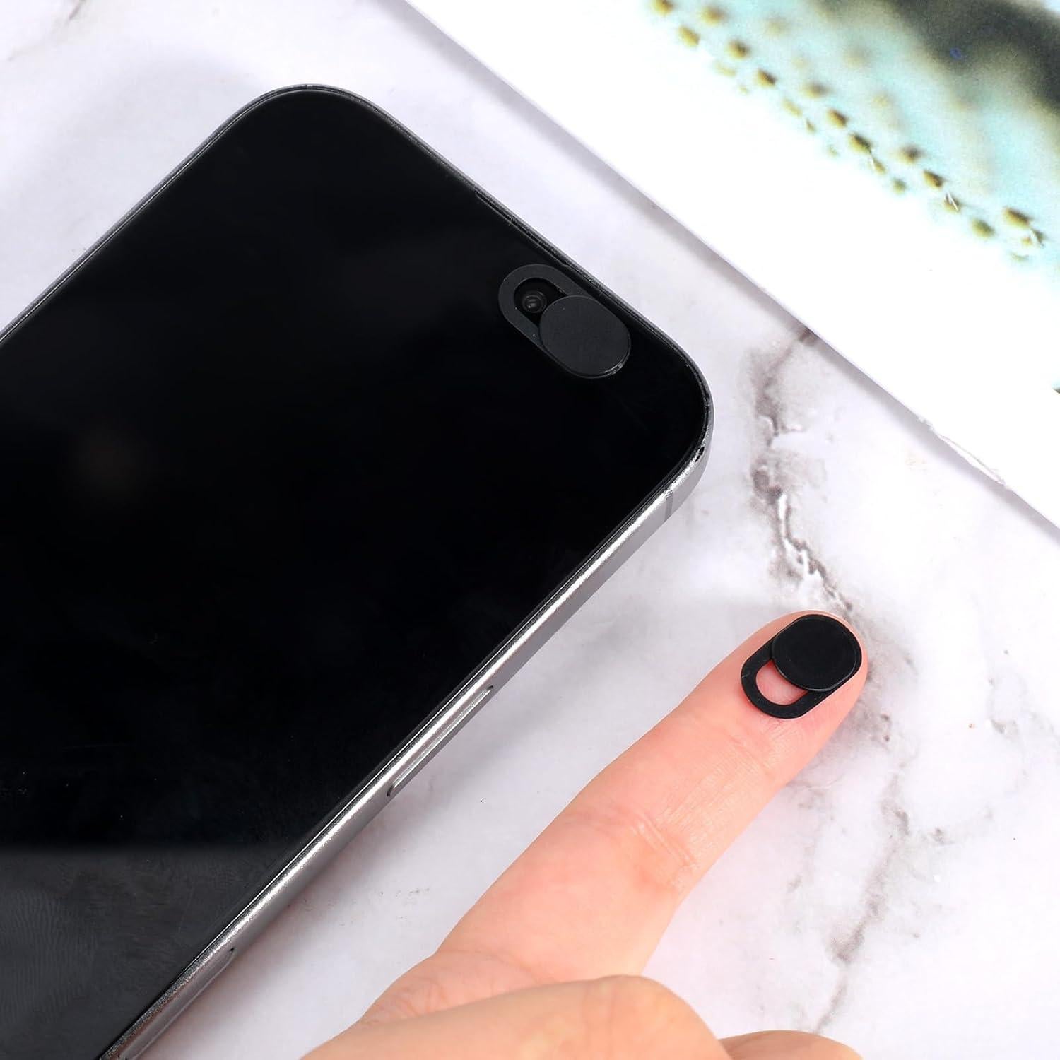 50 Cubiertas de Webcam Larrel Negra para Privacidad y Seguridad