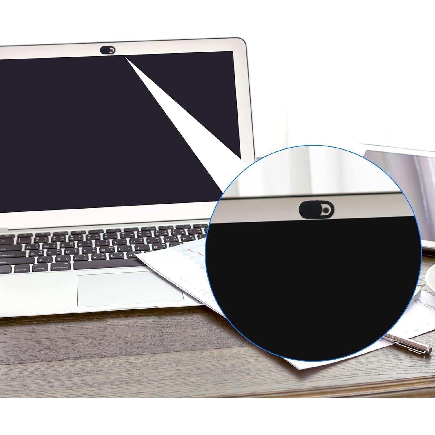 50 Cubiertas de Webcam Larrel Negra para Privacidad y Seguridad