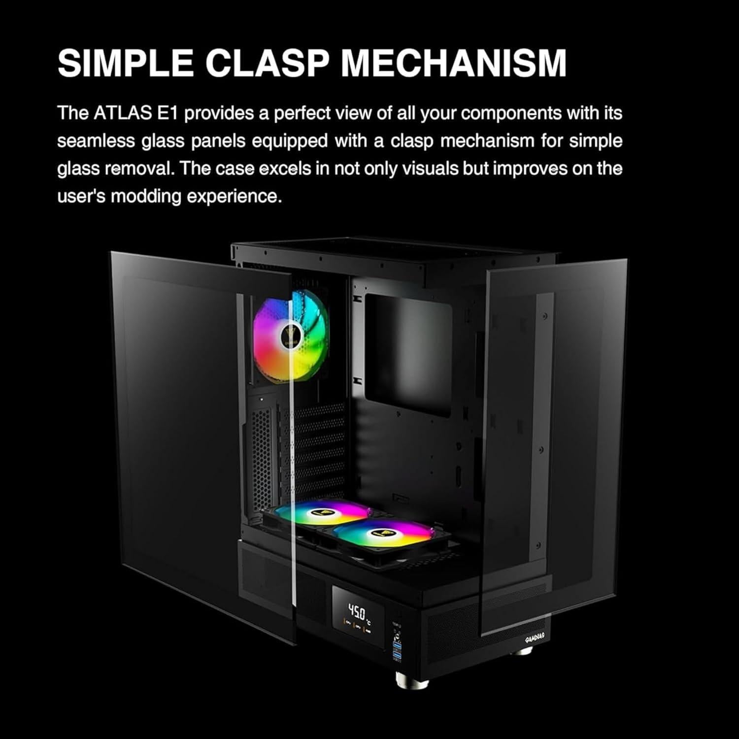 Caja de Computadora GAMDIAS ATLAS E1 Mid Tower ATX Vidrio Templado