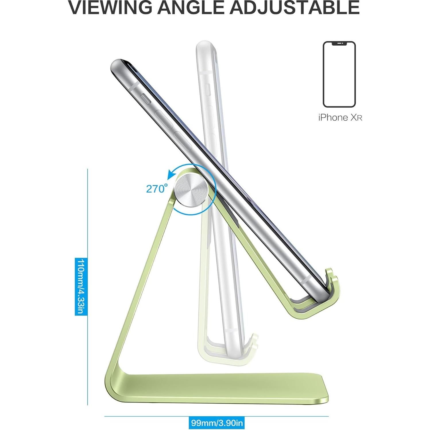 Soporte Ajustable para Teléfono OMOTON C2 Aluminio Verde