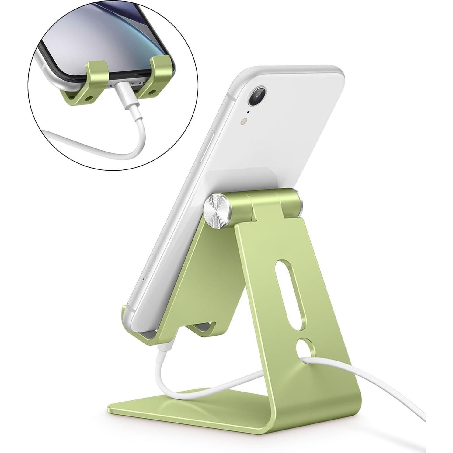 Soporte Ajustable para Teléfono OMOTON C2 Aluminio Verde