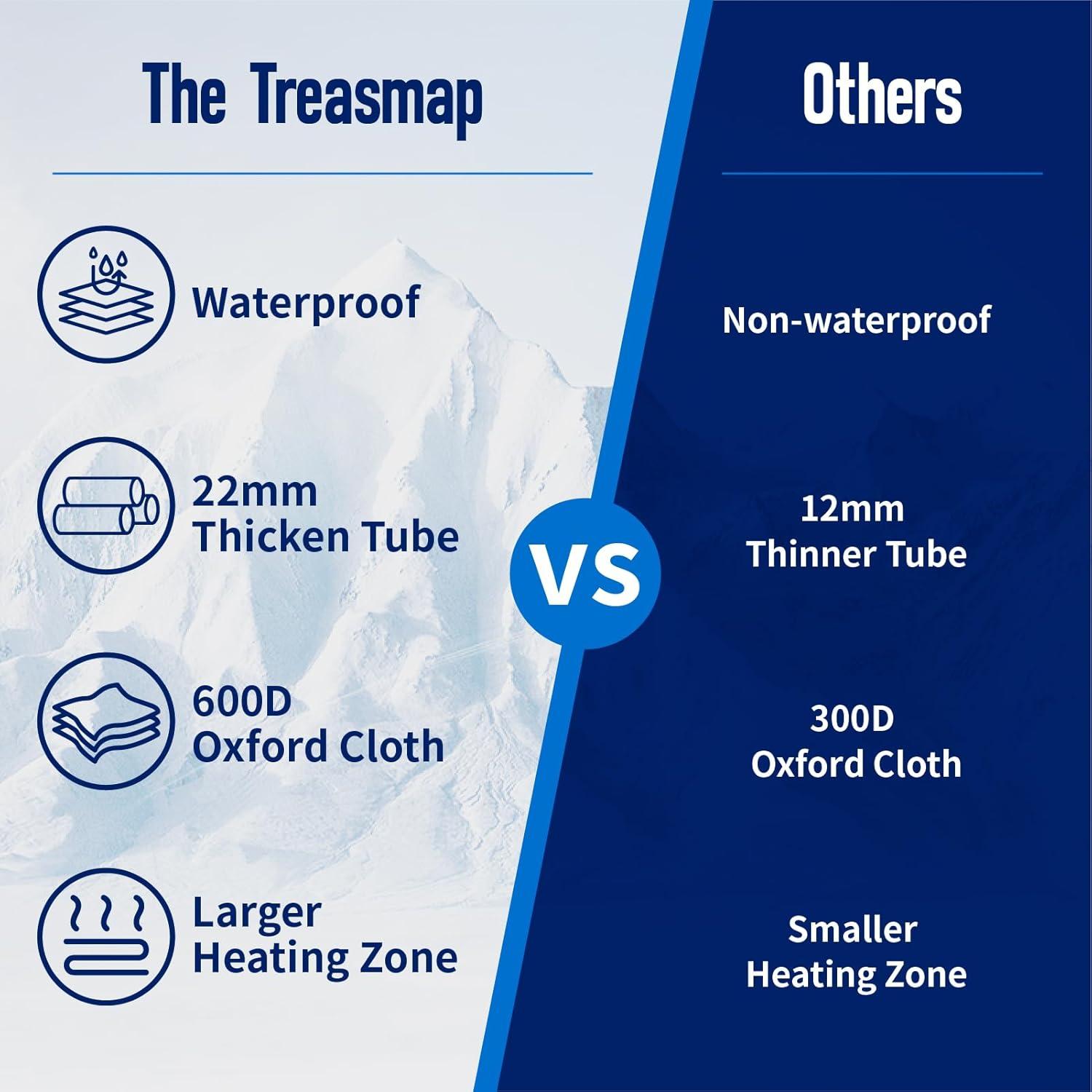 Silla de Camping Calentada The Treasmap C104S Plegable Negra