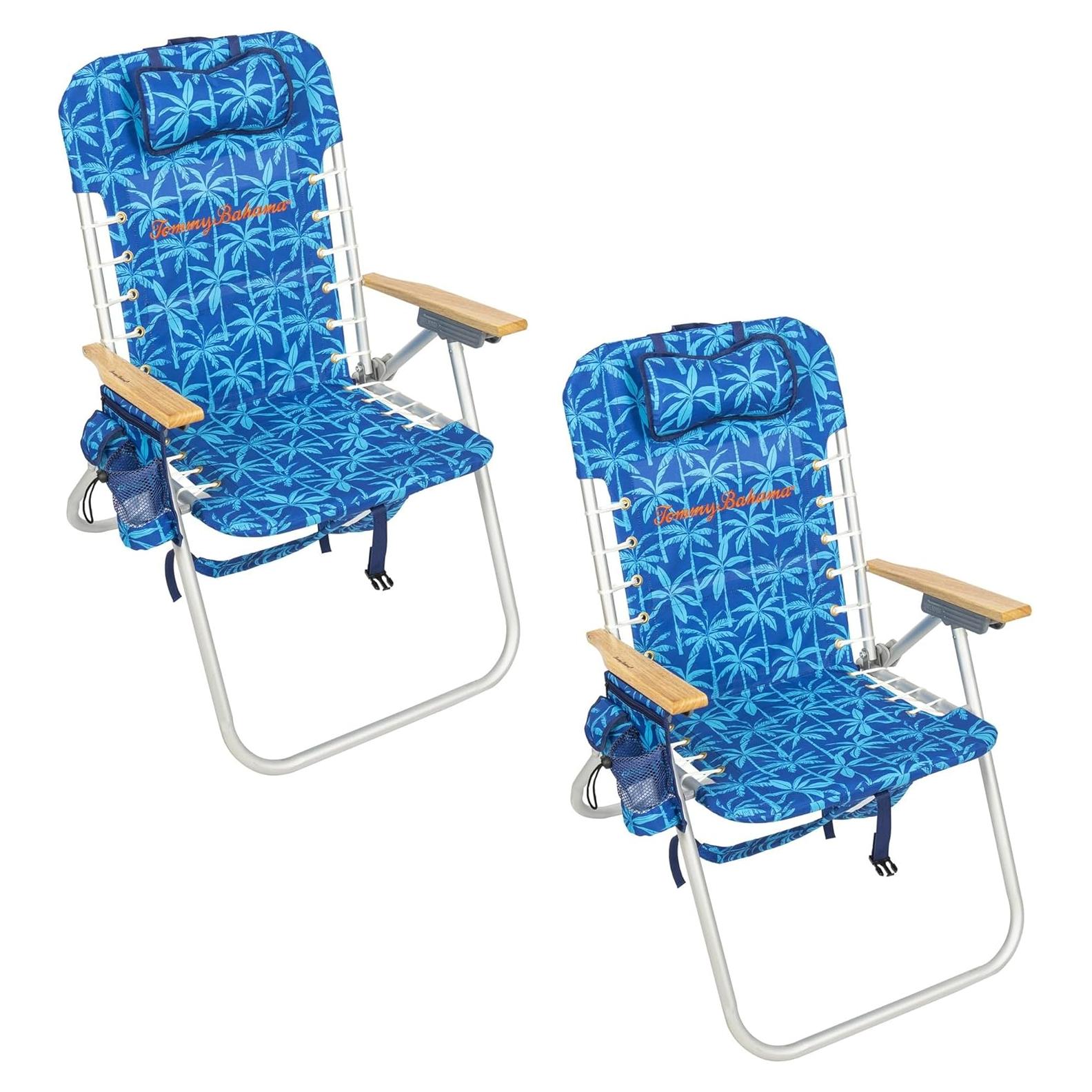 Sillas de Playa Plegables Tommy Bahama 2-Pack 43 cm 4 Posiciones