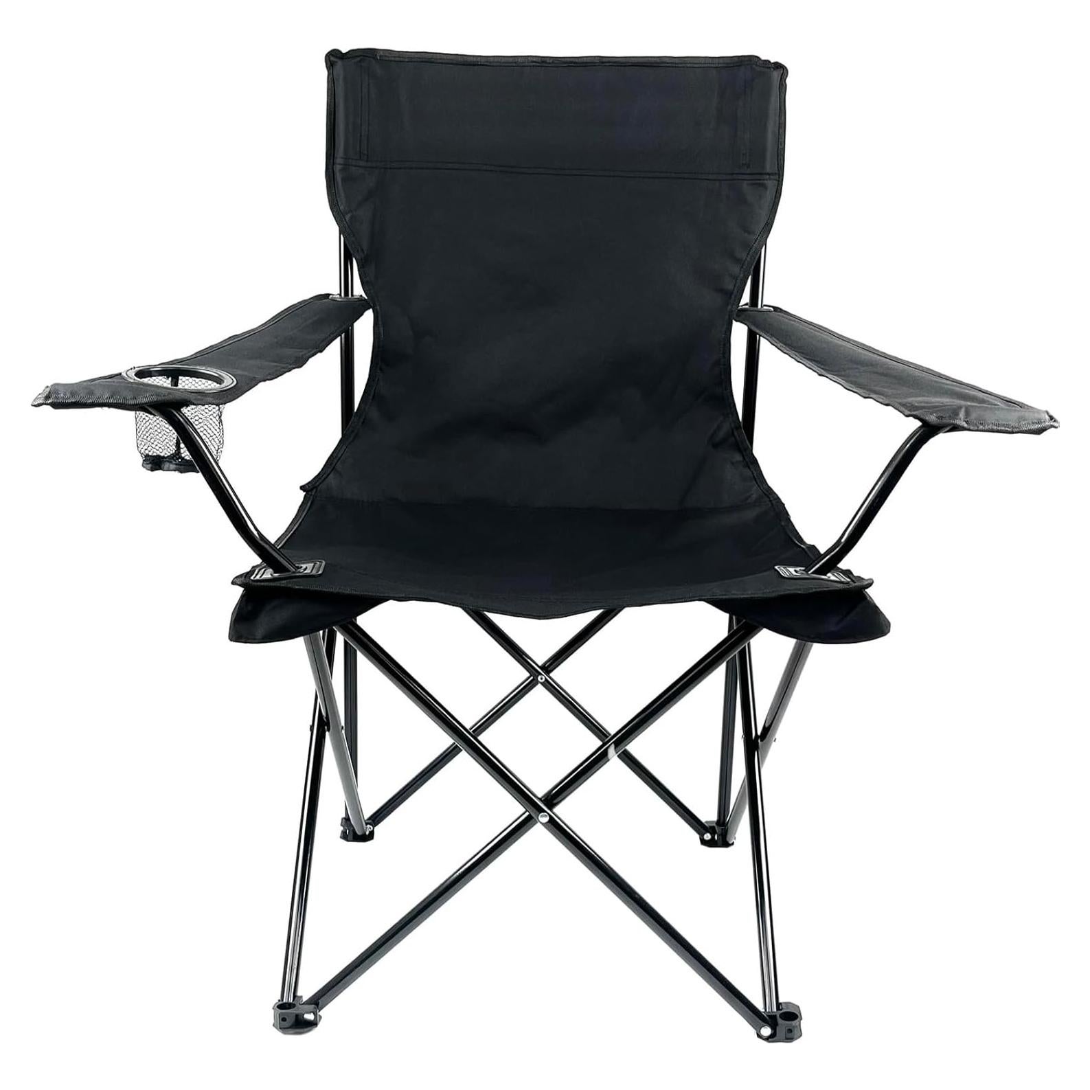 Silla de Camping Plegable E-Z Living Grande Negra