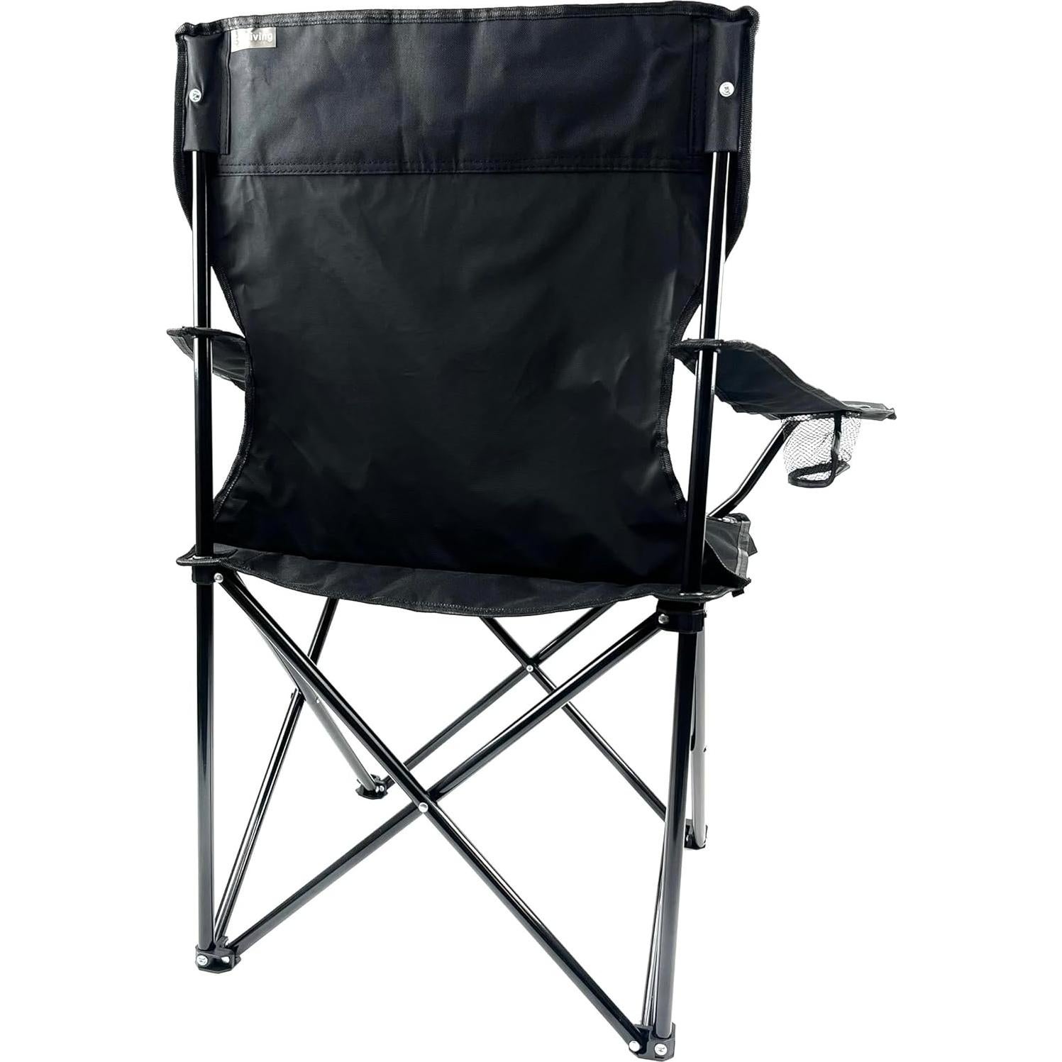 Silla de Camping Plegable E-Z Living Grande Negra