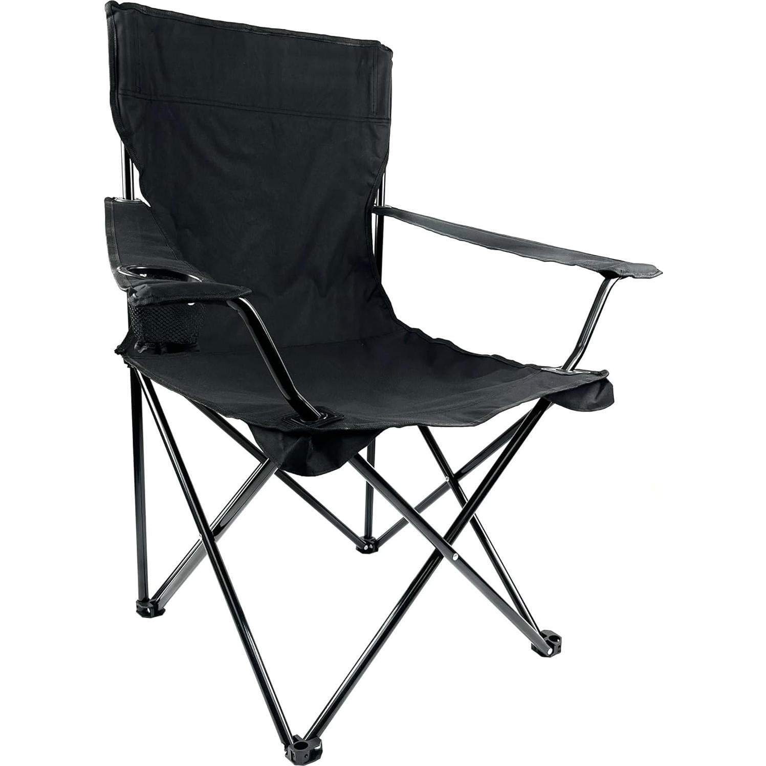 Silla de Camping Plegable E-Z Living Grande Negra