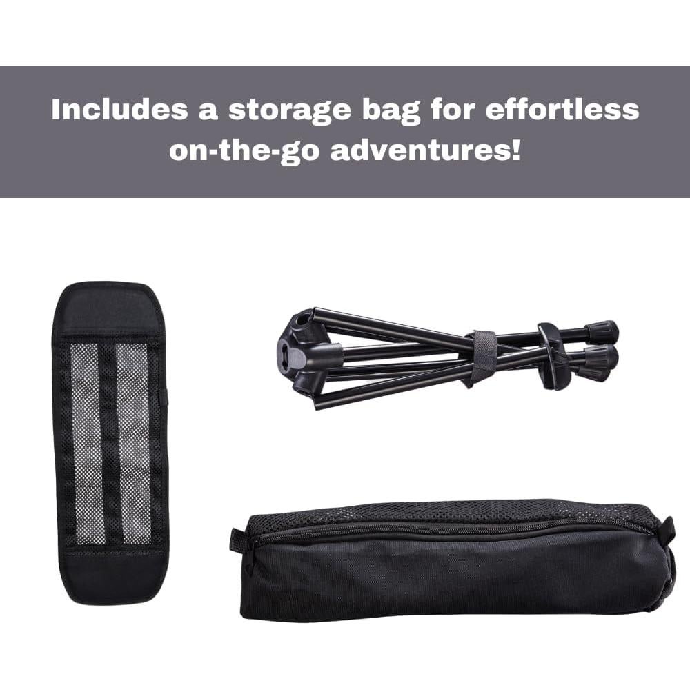 Descanso para pies de camping NIVERCE plegable 30x12cm negro