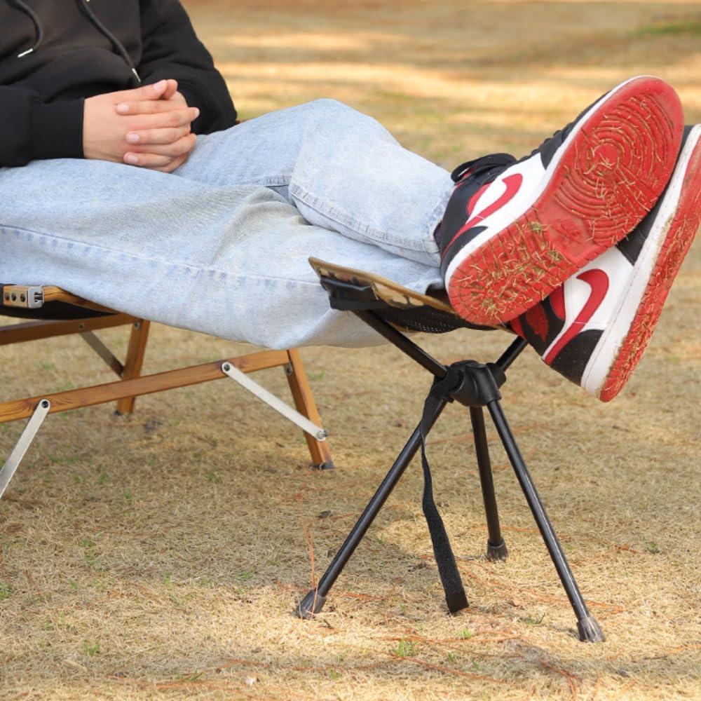 Descanso para pies de camping NIVERCE plegable 30x12cm negro