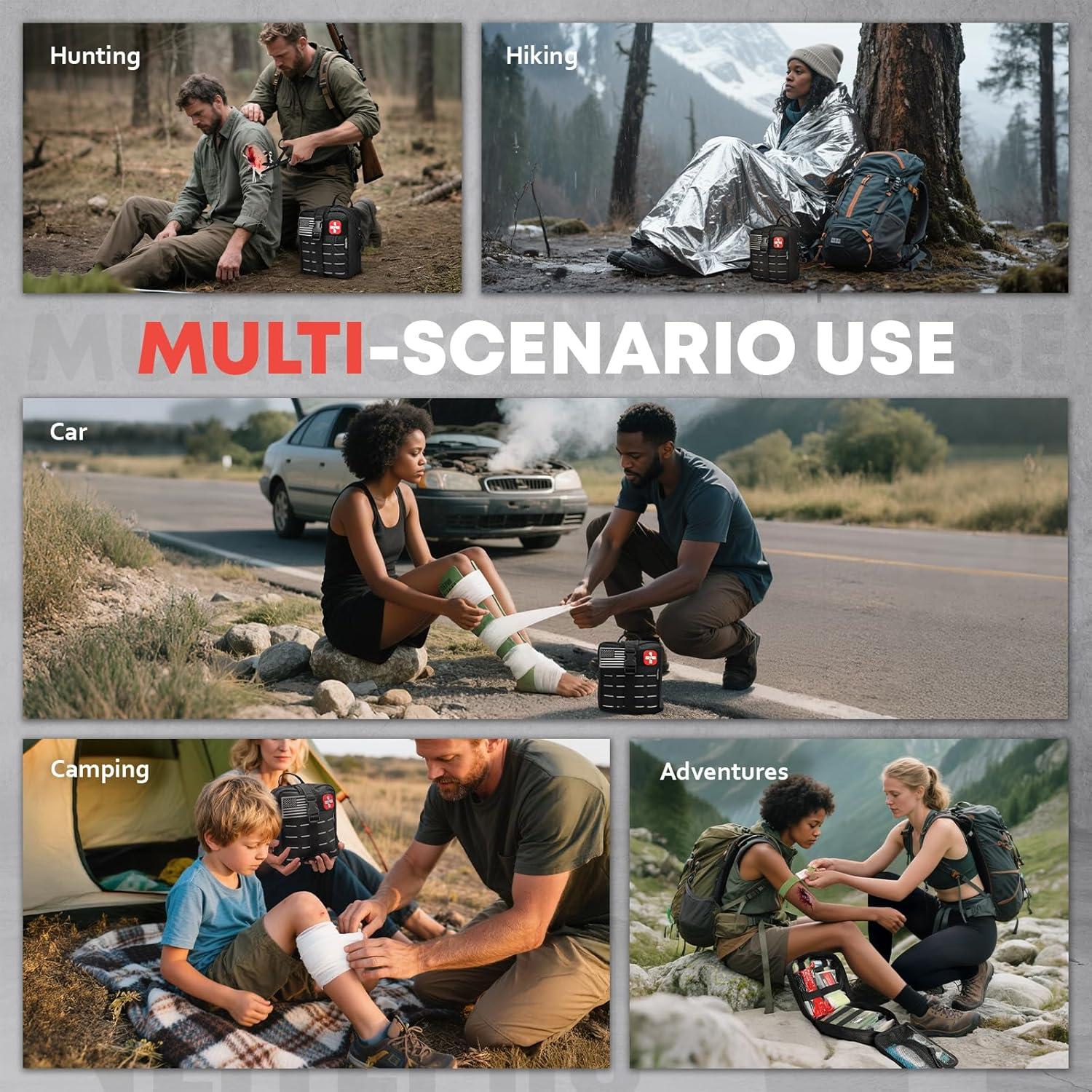 Kit de Primeros Auxilios Avanzado VLITEPRO - 242 Piezas, Negro