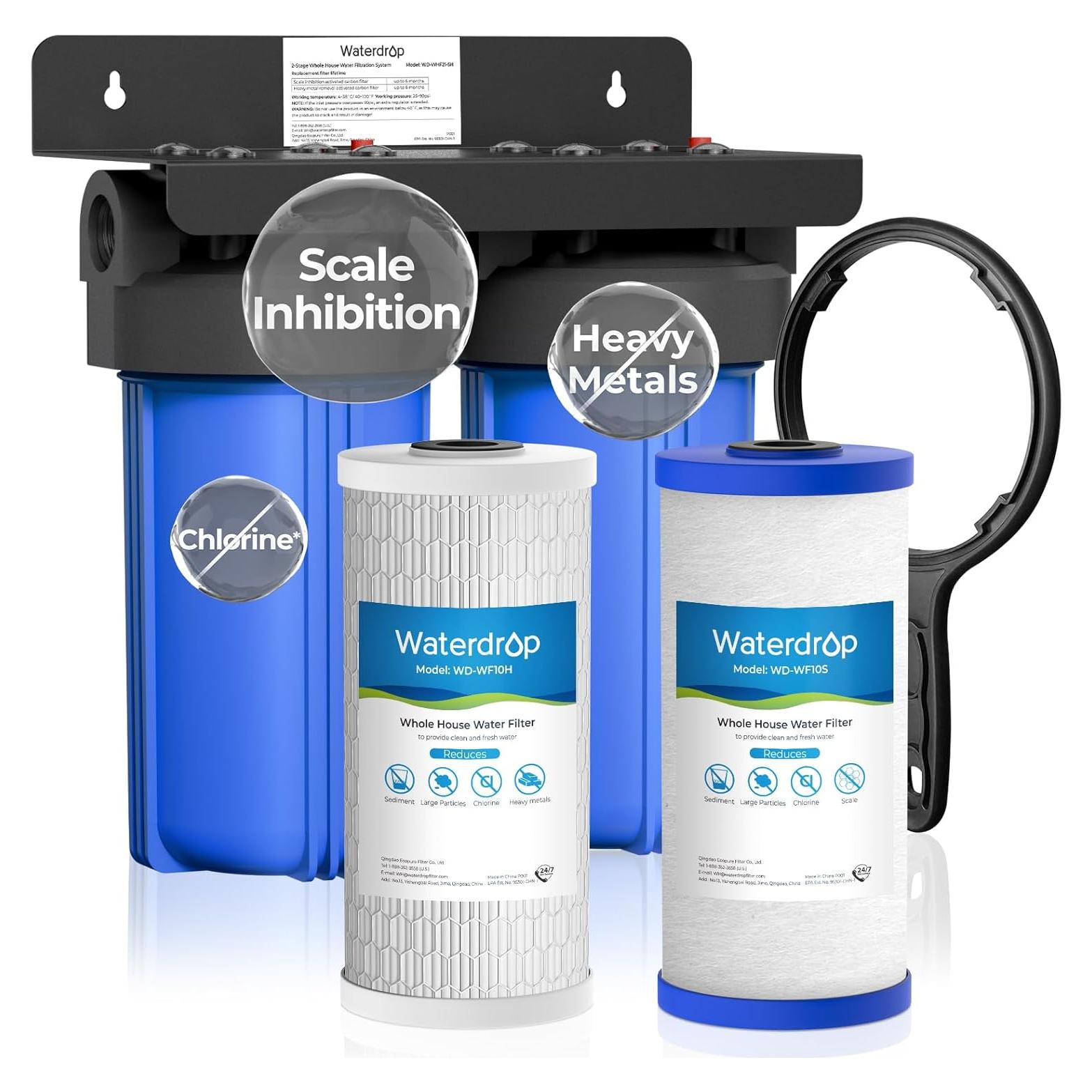 Sistema de Filtro de Agua Waterdrop WD-WHF21-SH 2 Etapas Antiescalante