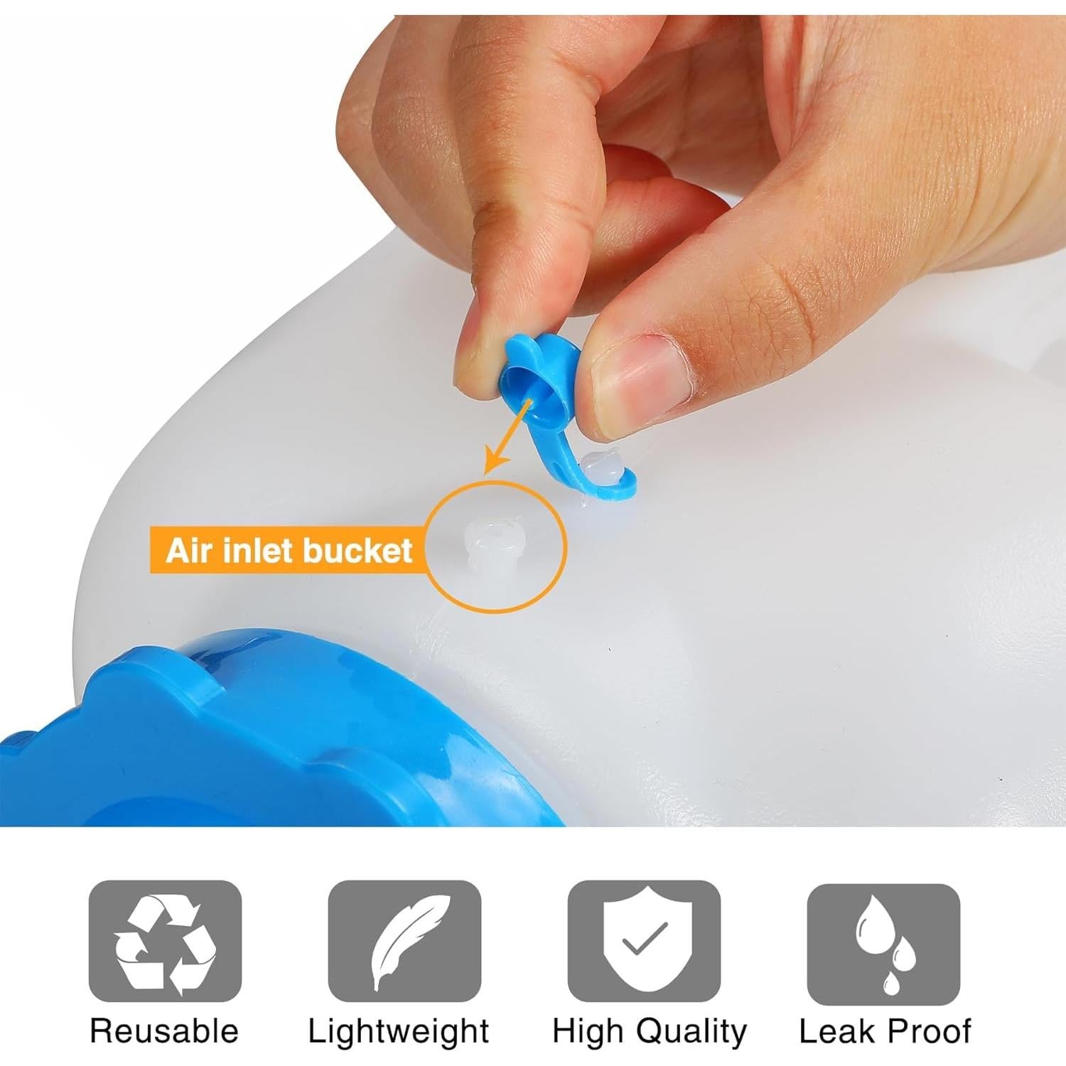 Contenedor de Agua Portátil REDCAMP 18.5L con Grifo - Paquete de 4