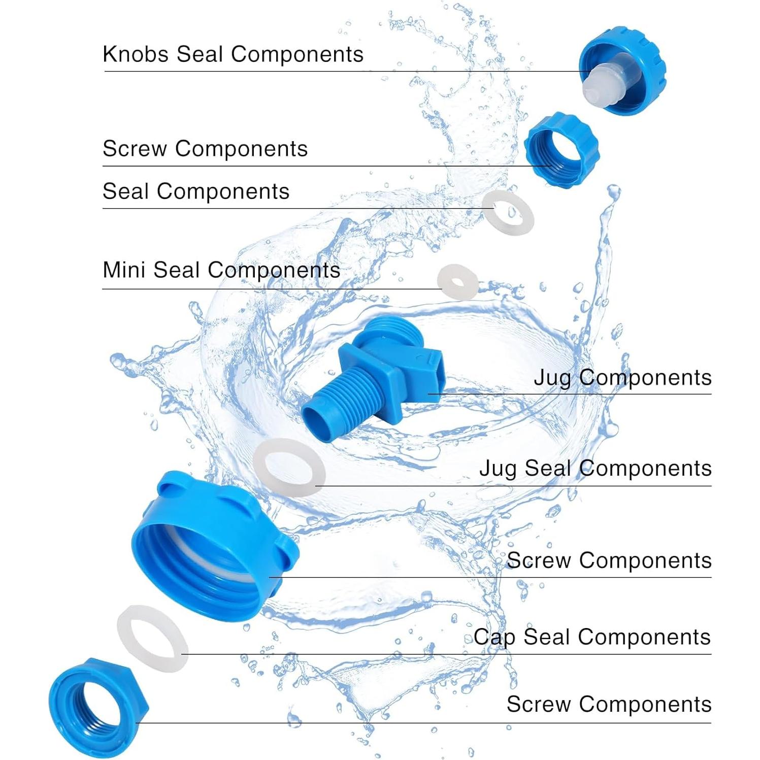 Contenedor de Agua Portátil REDCAMP 18.5L con Grifo - Paquete de 4