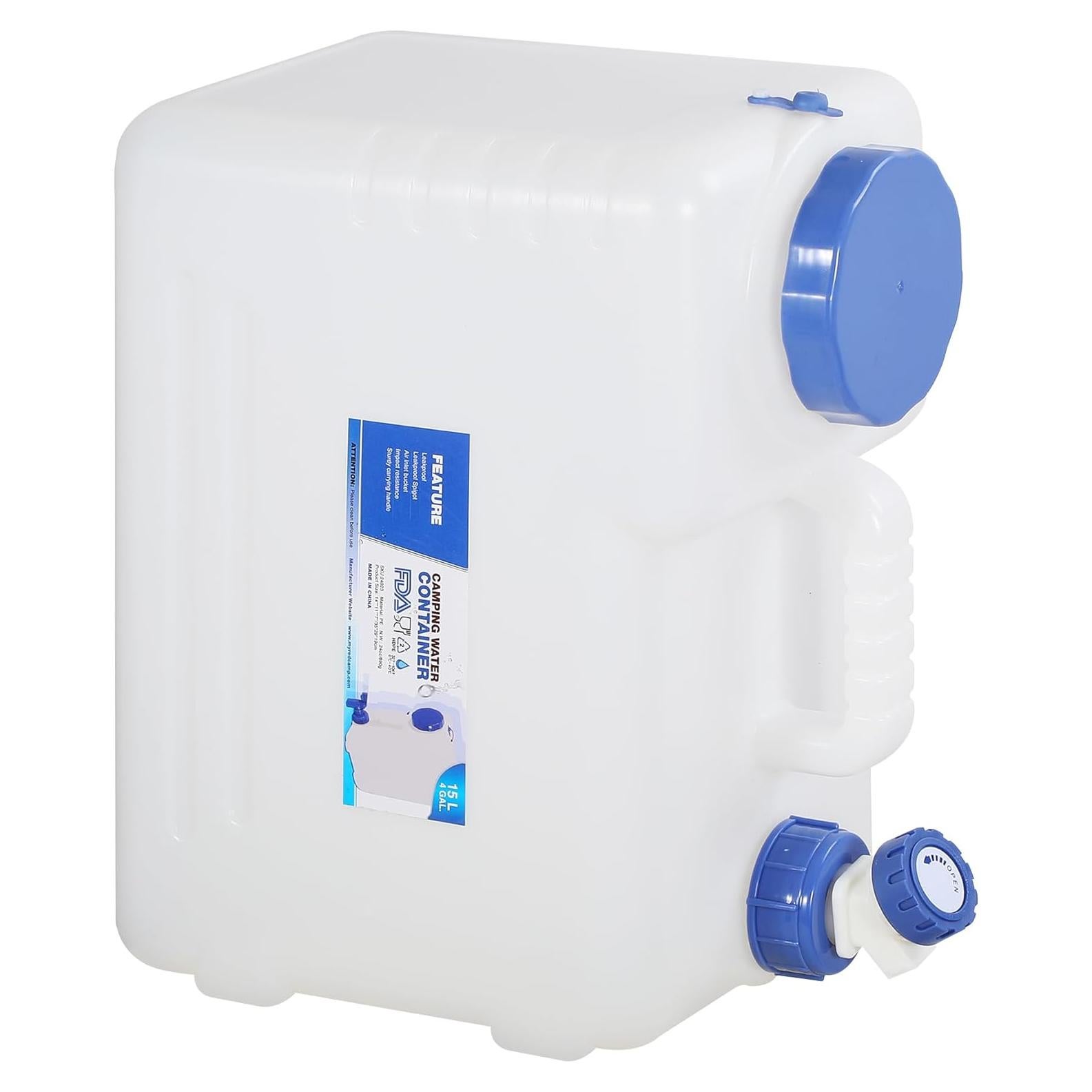 Contenedor de Agua Portátil REDCAMP 15L con Grifo y Tapa
