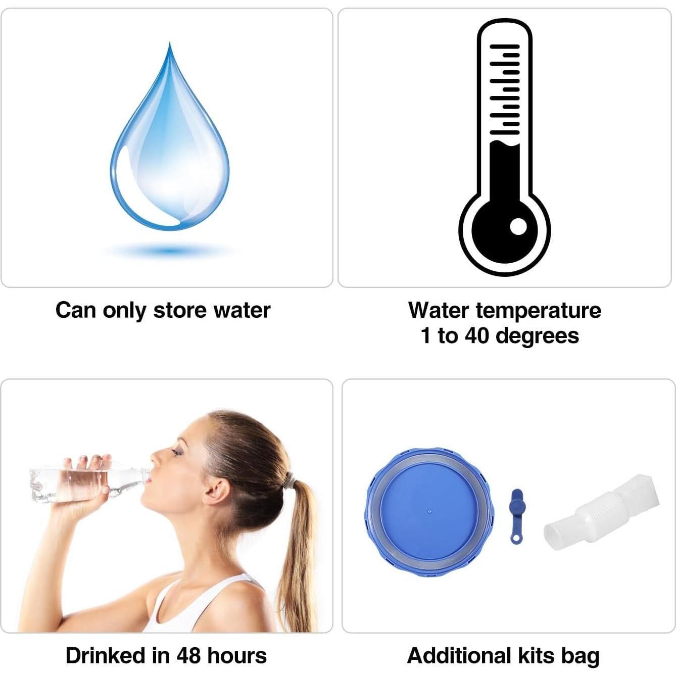 Contenedor de Agua Portátil REDCAMP 15L con Grifo y Tapa