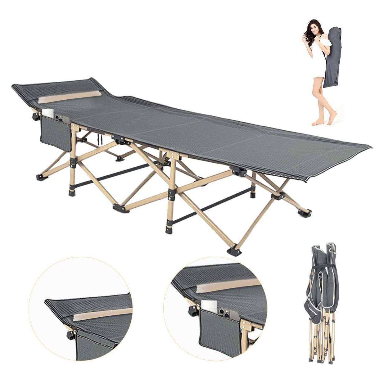 Cama de Camping Plegable Zenicham 200x80 cm Transpirable