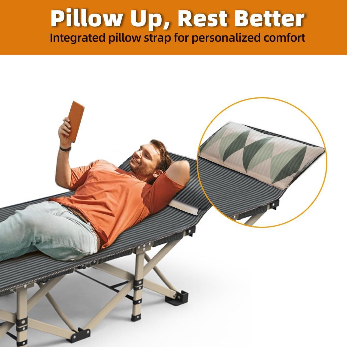 Cama de Camping Plegable Zenicham 200x80 cm Transpirable