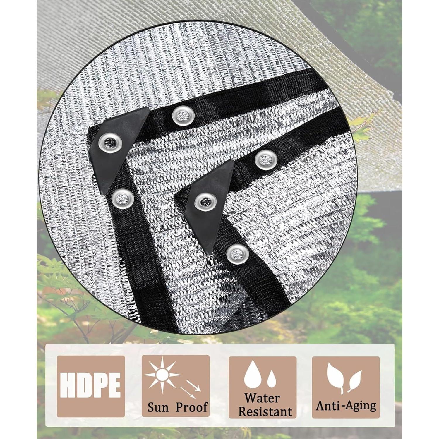 Tela de Sombra de Aluminio UNIUP 3x6 pies 70% Sombra