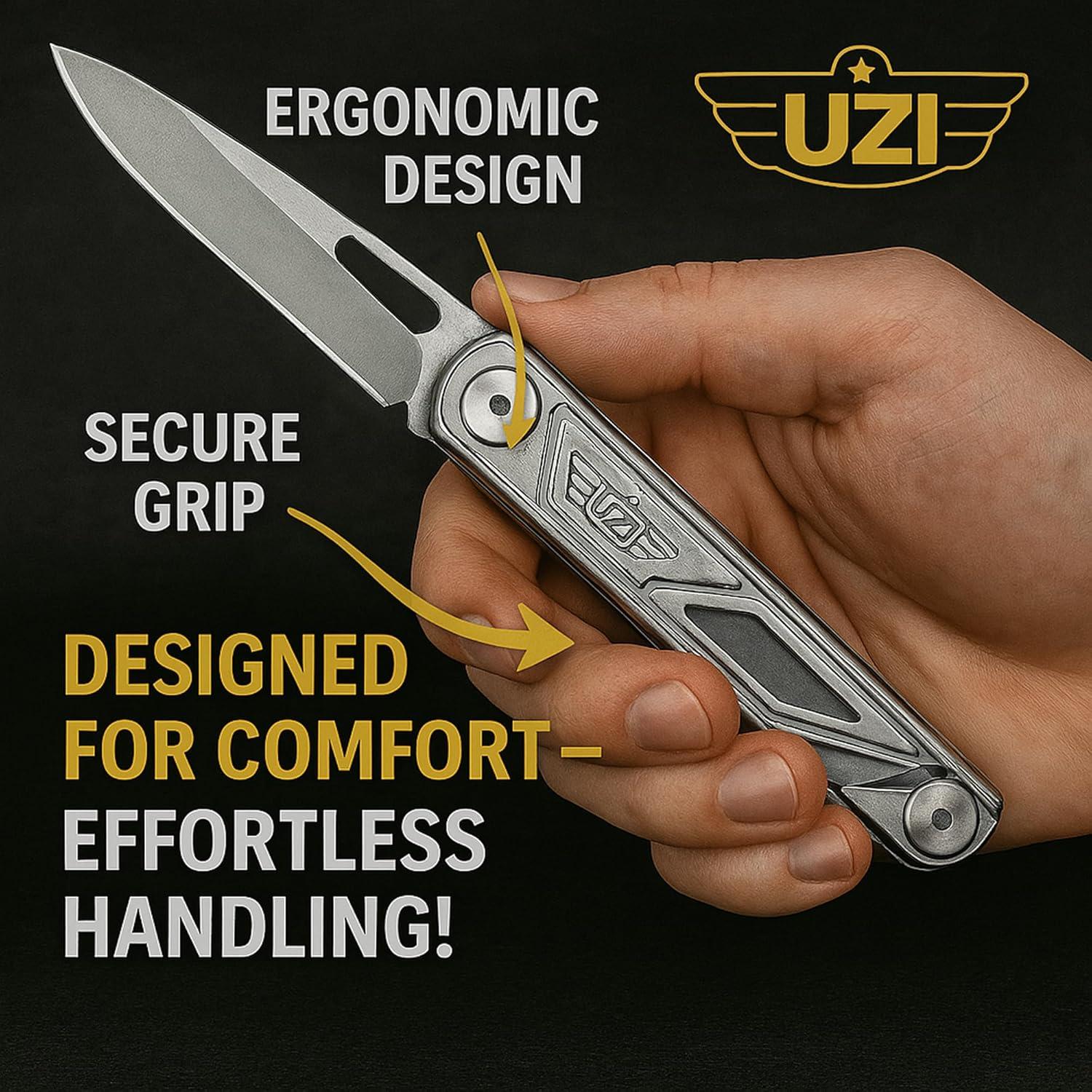 Herramienta Multifuncional UZI 12-en-1 Plegable de Acero Inoxidable