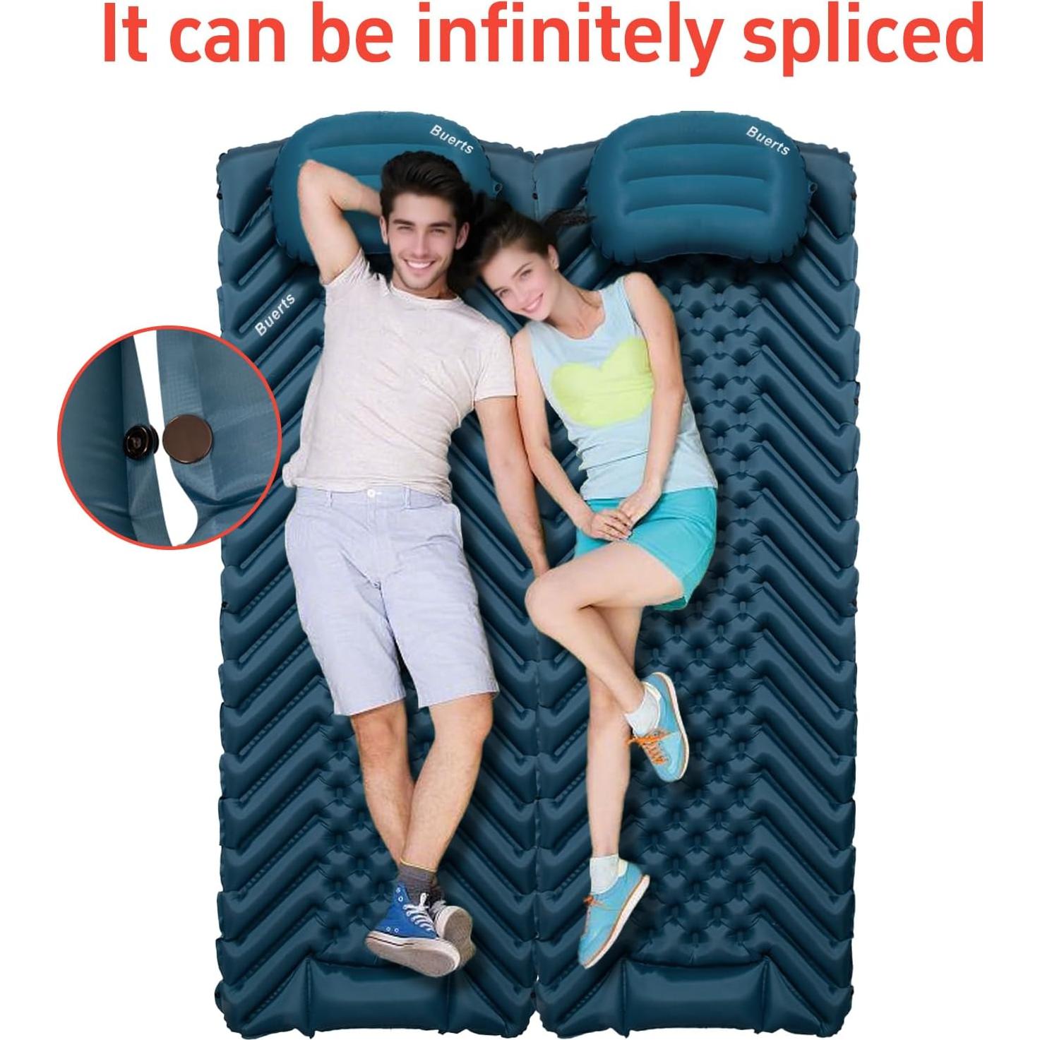 Colchoneta Inflable Camping BUERTS BPDM-01 189x65cm Azul