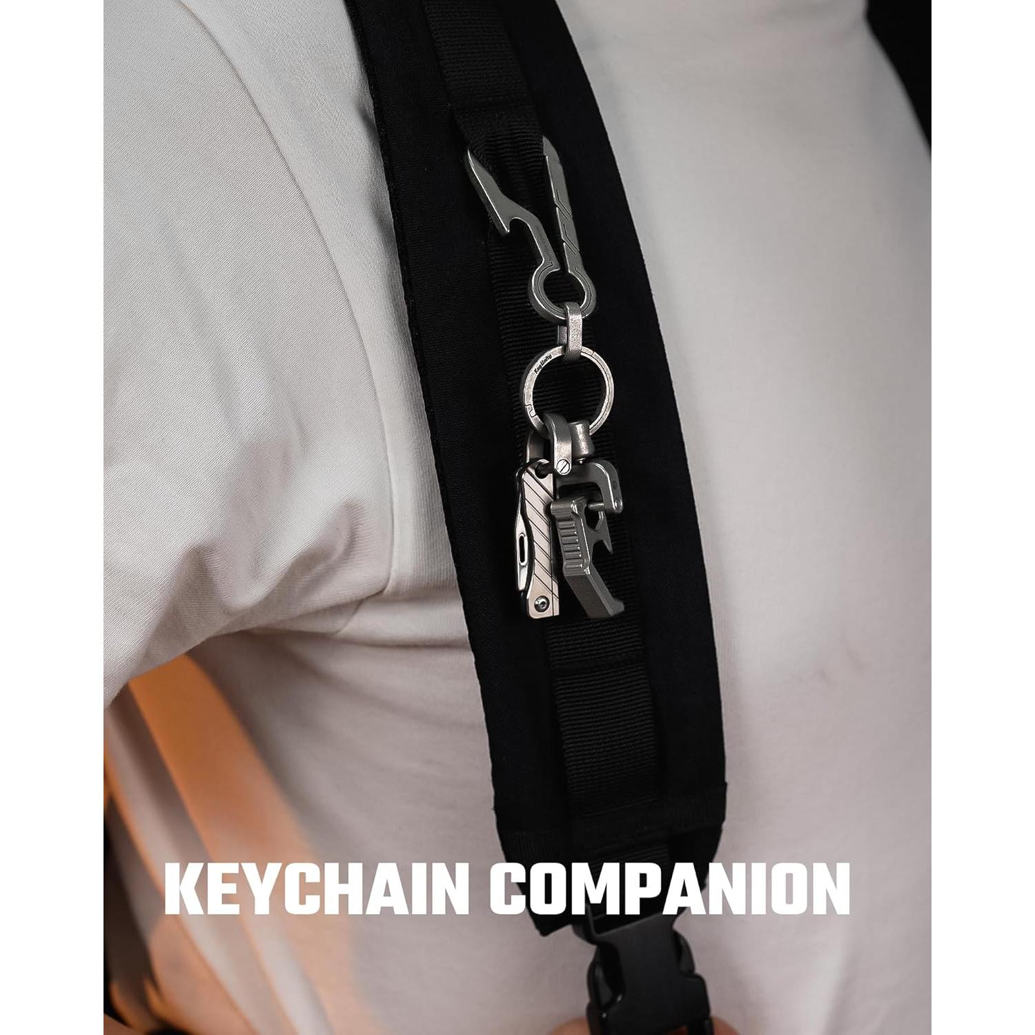 Cuchillo de bolsillo KeyUnity KK14 de titanio EDC 7.21 cm