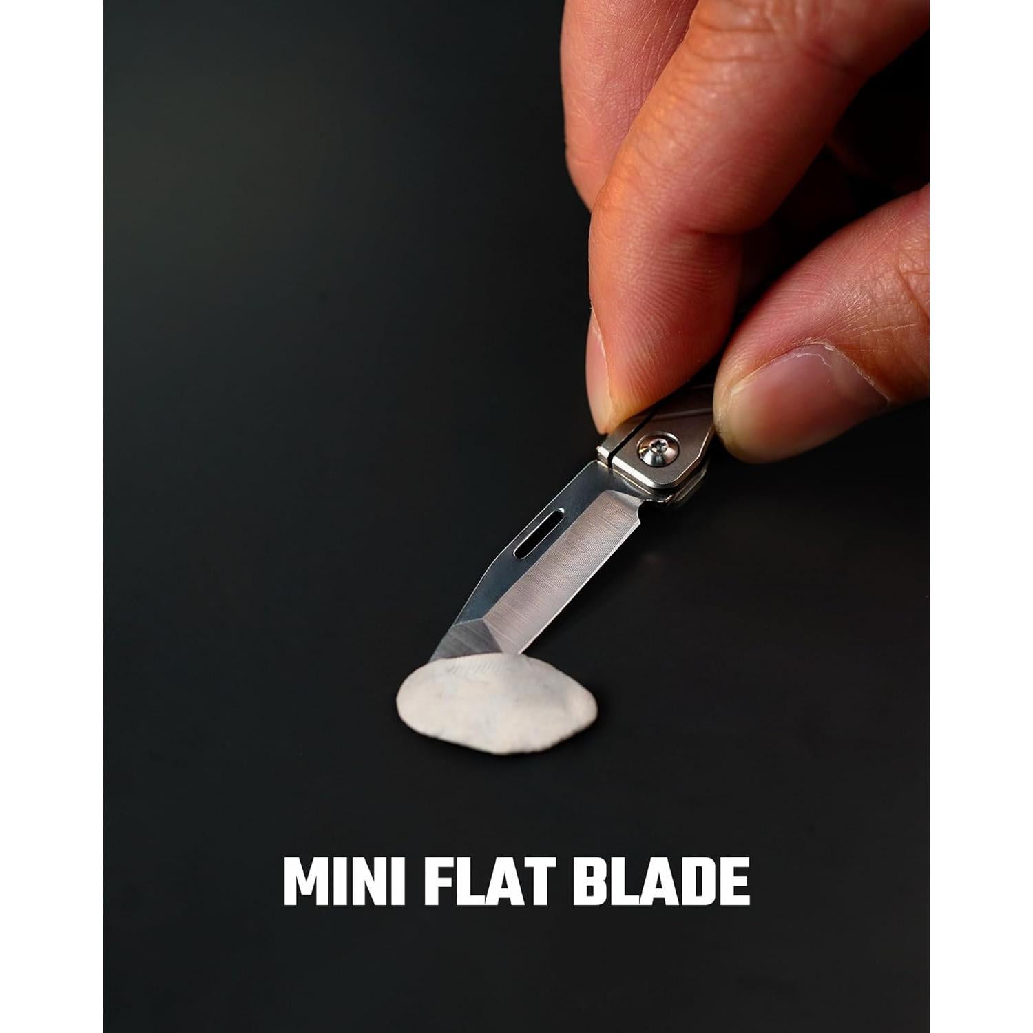 Cuchillo de bolsillo KeyUnity KK14 de titanio EDC 7.21 cm