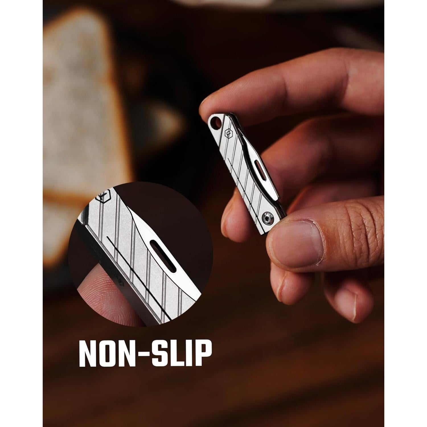 Cuchillo de bolsillo KeyUnity KK14 de titanio EDC 7.21 cm