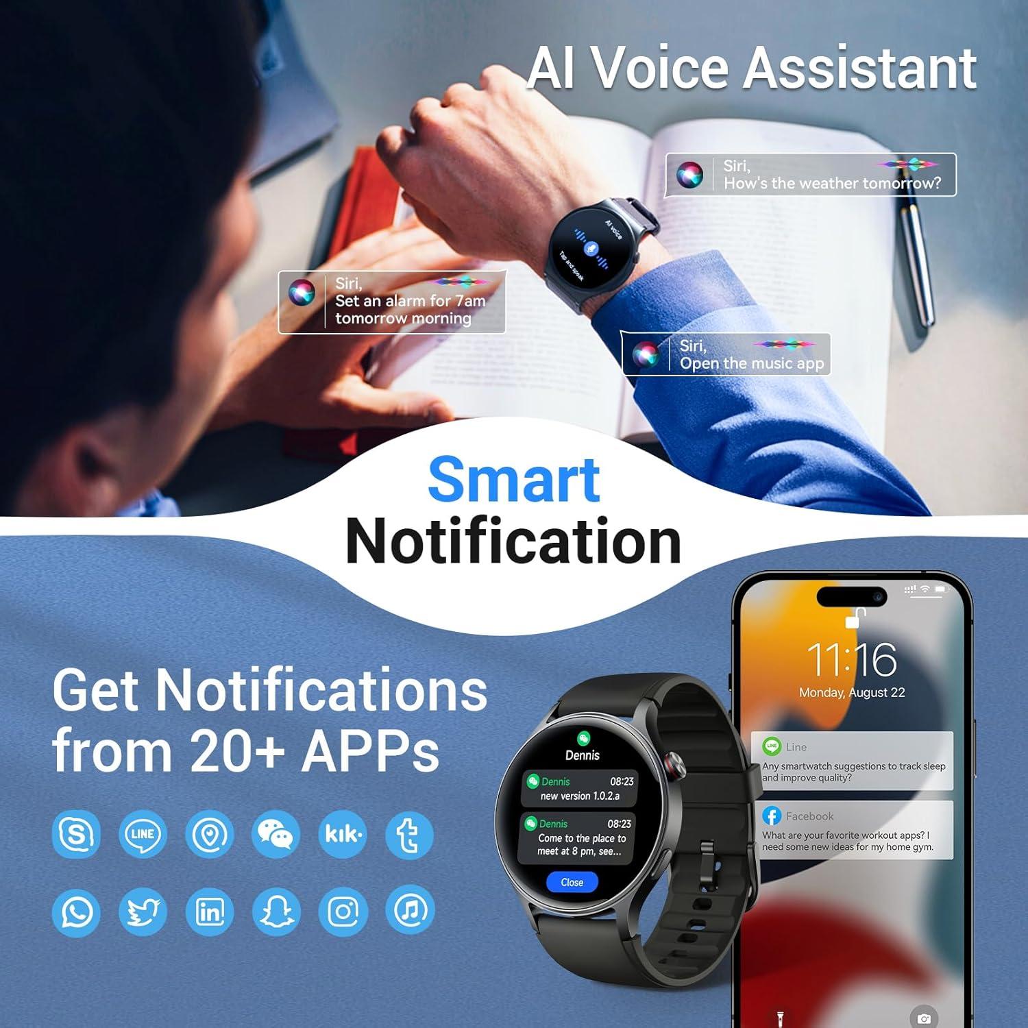 Reloj Inteligente Fitpolo AR-01 Pantalla AMOLED 1.3"