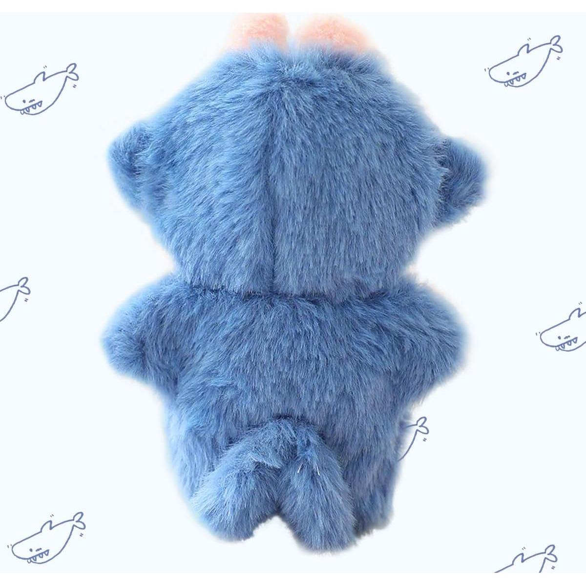 Conjunto Ropa de Muñeca 17cm Labubu Estilo Tiburón Azul