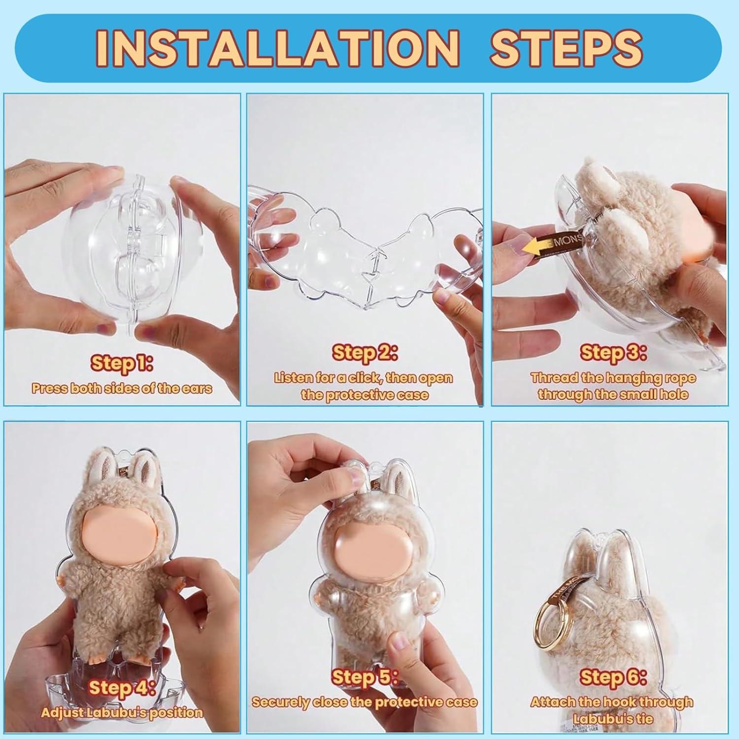 Caja de Exhibición Acrílica LUCYLANKER para Muñecas Labubu 17.5cm