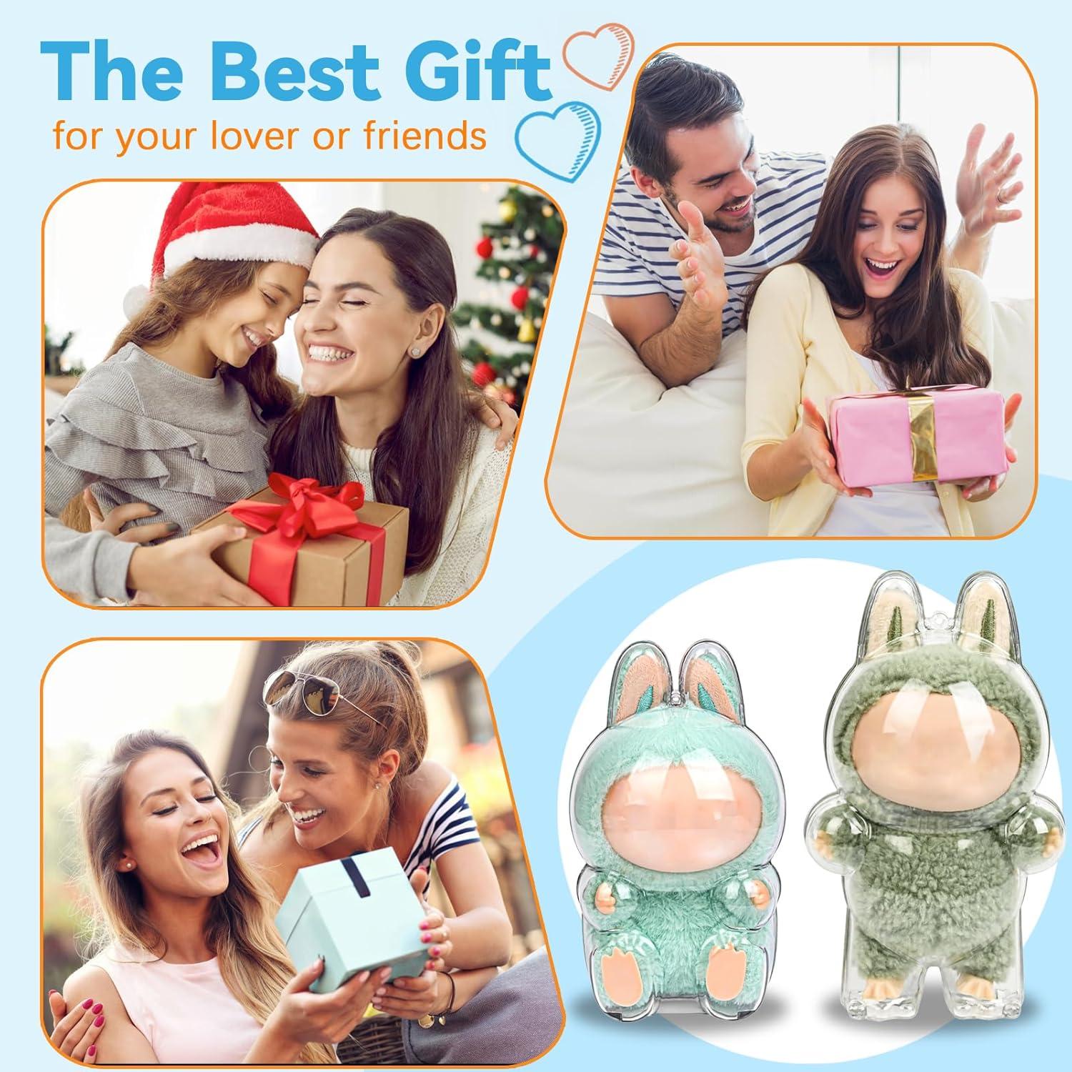 Caja de Exhibición Acrílica LUCYLANKER para Muñecas Labubu 17.5cm