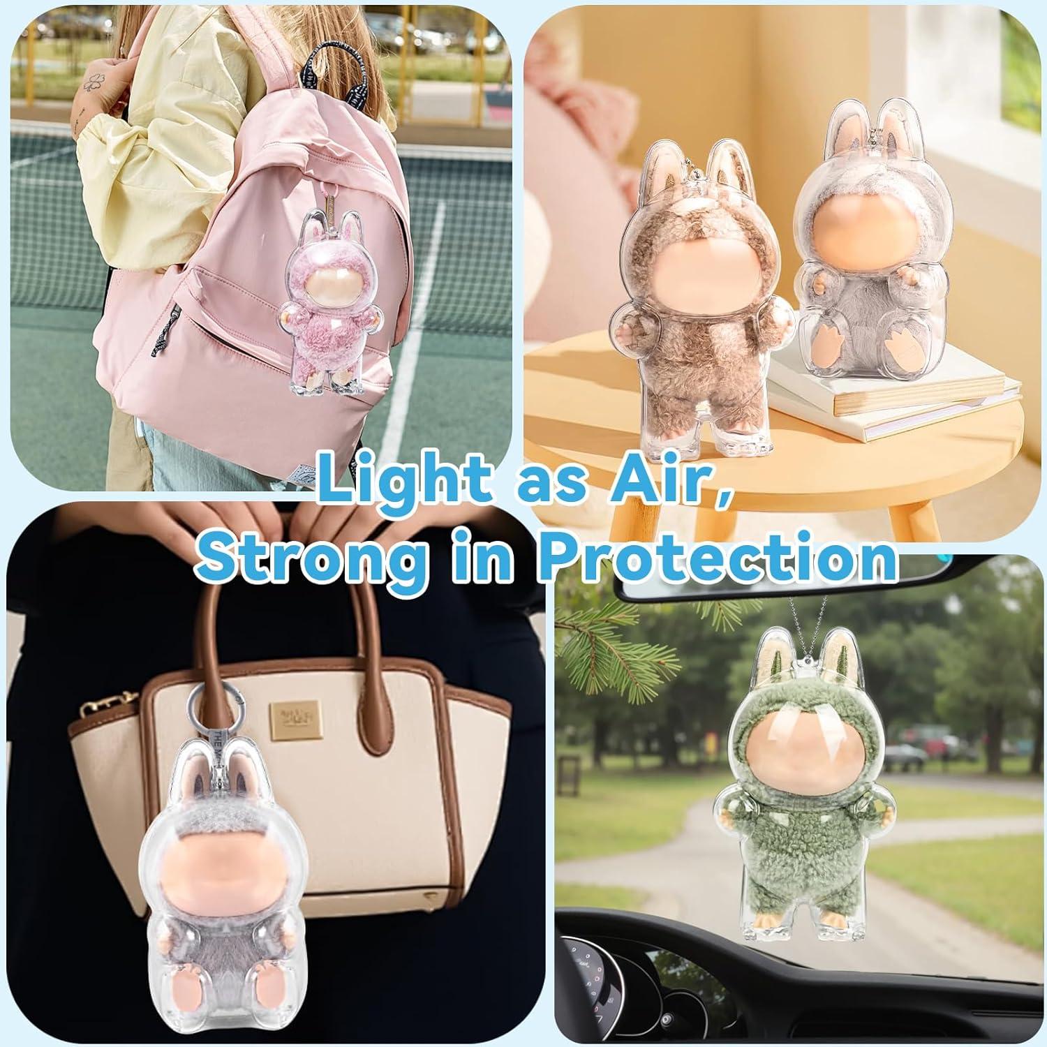 Caja de Exhibición Acrílica LUCYLANKER para Muñecas Labubu 17.5cm