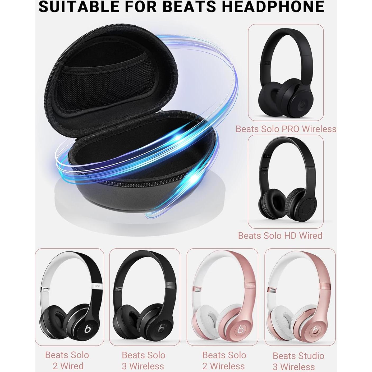 Funda Dura para Auriculares Beats - STUKCAZE, Negro, Impermeable