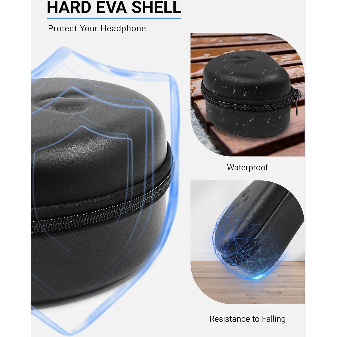 Funda Dura para Auriculares Beats - STUKCAZE, Negro, Impermeable